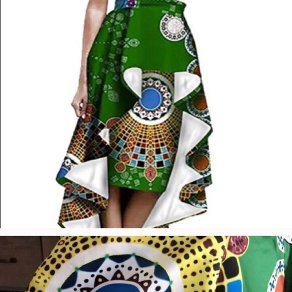Asymmetrical high & Low high waisted skirt